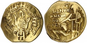 Andrónico II (1282-1295). Constantinopla. Hyperpyron. (Ratto 2225 var) (S. 2326). 4,01 g. MBC-.
