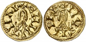 Chintila (636-639). Eliberri (Granada). Triente. (Inédita). 1,12 g. Rarísima. EBC-.
