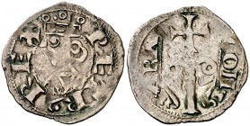 Pere I (1196-1213). Aragón. Dinero jaqués. (Cru.V.S. 302) (Cru.C.G. 2116). 0,85 g. Escasa. MBC.