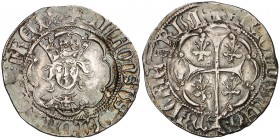 Alfons IV (1416-1458). Mallorca. Ral. (Cru.V.S. 838) (Cru.C.G. 2883). 3,15 g. Bonita pátina. MBC+.