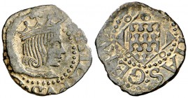 s/d (posterior a 1565). Felipe II. Girona. Diner. (Cru.C.G. 3737a) (Cru.L. 1567). 0,58 g. MBC.