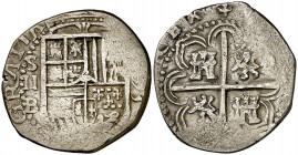 1595. Felipe II. Sevilla. B. 2 reales. (Cal. 548). 5,72 g. Escasa. MBC-.