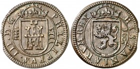 1603. Felipe III. Segovia. 8 maravedís. (Cal. 759) (J.S. D-216). 5,90 g. Buen ejemplar. Ex Colección Isabel de Trastámara 15/12/2016, nº 452. Escasa y...