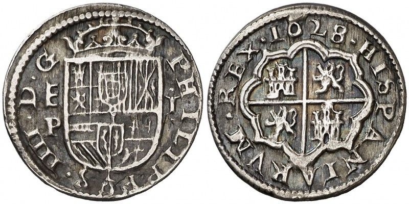 1628. Felipe IV. Segovia. P. 1 real. (Cal. 1081). 3,06 g. Preciosa pátina. MBC+....