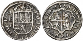 1628. Felipe IV. Segovia. P. 1 real. (Cal. 1081). 3,06 g. Preciosa pátina. MBC+.