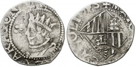 s/d. Felipe IV. Mallorca. 2 reales. (Cal. 861 var. busto) (Cru.C.G. 4426 var. busto). 4,69 g. Raya en reverso. Ex Ramon Llull, 26/11/2015, nº 446. Rar...