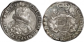 1636. Felipe IV. Amberes. 1 ducatón. (Vti. 1161) (Vanhoudt 640.AN). 32,28 g. Buen ejemplar. MBC+.
