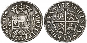 1730. Felipe V. Madrid. JJ. 1 real. (Cal. 1536). 2,94 g. Buen ejemplar. MBC+.