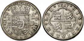 1717. Felipe V. Segovia. J. 2 reales. (Cal. 1386). 5,74 g. Buen ejemplar. MBC+.