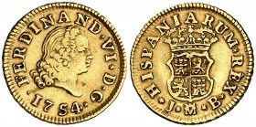 1754. Fernando VI. Madrid. JB. 1/2 escudo. (Cal. 251). 1,73 g. MBC-/MBC.