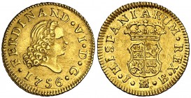 1756. Fernando VI. Madrid. JB. 1/2 escudo. (Cal. 253). 1,79 g. Atractiva. EBC-.