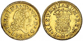 1757. Fernando VI. Madrid. JB. 1/2 escudo. (Cal. 255). 1,78 g. Leves golpecitos. MBC+.