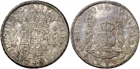 1770. Carlos III. México. FM. 8 reales. (Cal. 912). 26,99 g. Columnario. Rara así. EBC+/EBC.