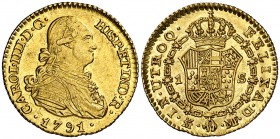 1791. Carlos IV. Madrid. MF. 1 escudo. (Cal. 490). 3,38 g. Bella. Brillo original. Escasa así. EBC/EBC+.