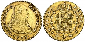 1793. Carlos IV. Madrid. MF. 1 escudo. (Cal. 492). 3,42 g. Leves rayitas. Bonito color. MBC/MBC+.