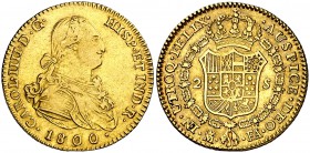 1800/179... Carlos IV. Madrid. MF. 2 escudos. (Cal. 338 var). 6,71 g. MBC/MBC+.