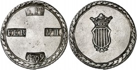1809. Fernando VII. Tarragona. 5 pesetas. (Cal. 653). 26,84 g. MBC/MBC+.