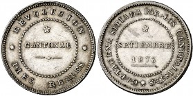 1873. Revolución Cantonal. Cartagena. 10 reales. (Cal. 7). 13,91 g. Leves golpecitos. Rara. MBC+.