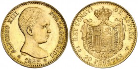 1887*1962. Estado Español. PGV. 20 pesetas. (Cal. 6). 6,47 g. S/C-.