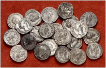 Imperio Romano. Lote de 22 denarios desde Domiciano hasta Alejandro Severo. A examinar. MBC/EBC-.