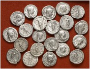 Imperio Romano. Lote de 60 denarios, la mayoría de Alejandro Severo. A examinar. MBC-/MBC+.