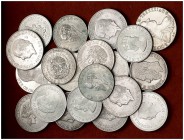 1869-1970. AG. Lote de treinta y seis monedas tamaño "duro", de diferentes paises. MBC/S/C..