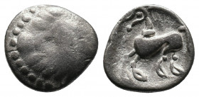 EASTERN EUROPE. Imitations of Philip II of Macedon. AR Drachm (3rd-2nd centuries BC). "Kugelwange" type. Av.: Stylized laureate head of Zeus right. Rv...