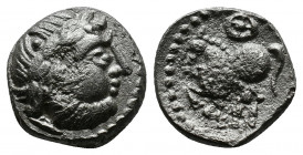 EASTERN EUROPE. Imitations of Philip II of Macedon. AR Drachm (3rd-2nd centuries BC). "Dachreiter" type. Av.: Stylized laureate head of Zeus right. Rv...
