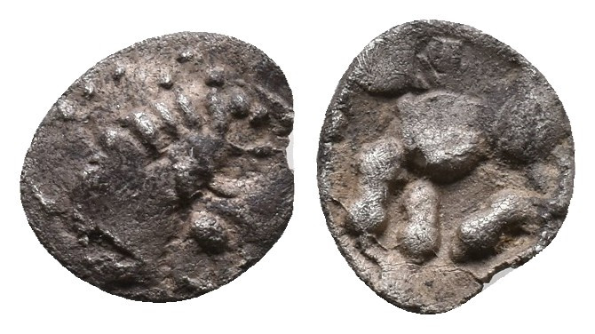 CENTRAL EUROPE, Vindelici. 1st century BC. AR Obol Manching II. (Stachelhaar) Ty...