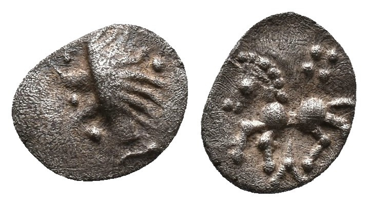 CENTRAL EUROPE, Vindelici. 1st century BC. AR Obol Manching II. (Stachelhaar) Ty...