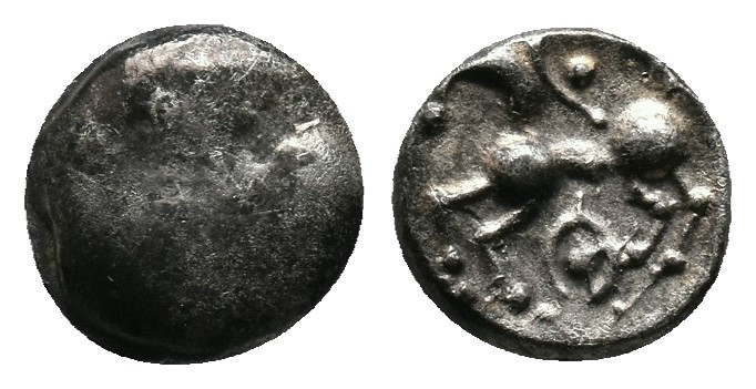 Central Europe.. Boii. Obol (1st century BC). Roseldorf / Němčice II type. Av.: ...