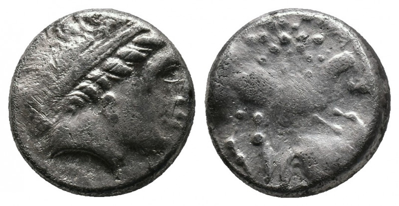 Central Europe. Boii. Drachm (1st. century BC). Type "Leierblume/ Stern". Obv: L...