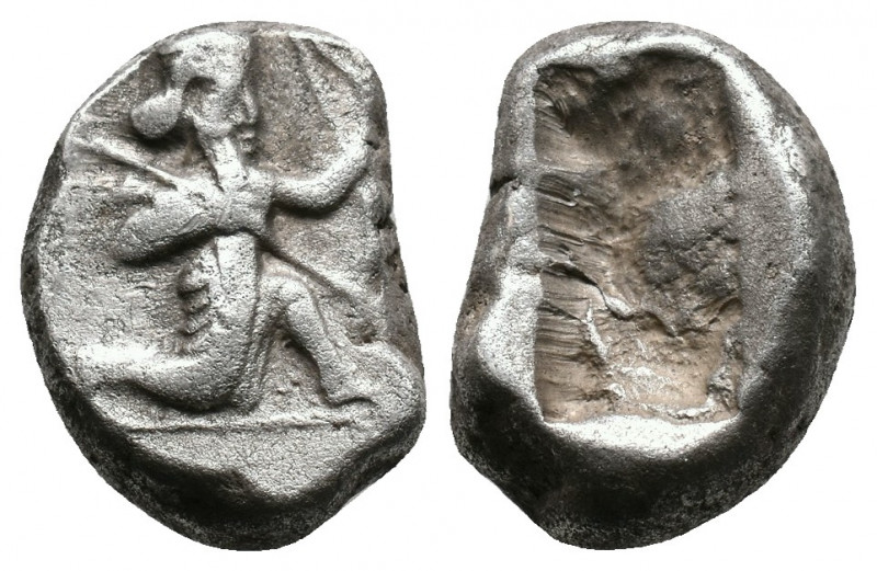 Achamenid Kings of Peria. AR Siglos Circa 485-470 BC. Av.: Persian king or hero ...