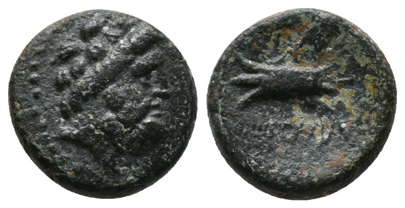 Phoenicia. Arados (2nd century BC). Ae. Dated CY 114 (146/5 BC). Av.: Laureate h...