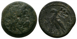 Ptolemaic Kings of Egypt: Ptolemy VI Philometor, first sole reign, (180-170 BCE), Salamis on Cyprus mint? AV.: Diademed head of Zeus-Ammon right Rv.: ...