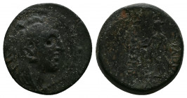 Seleukid Kings of Syria. Antioch on the Orontes. Alexander I Balas 152-145 BC. Av.: Head of Alexander right, wearing lion's skin headdress Rv.: ΒΑΣΙΛΕ...