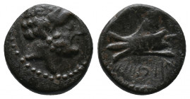 Phoenicia, Arados. Circa 206/5-52/1. Dated CY 108 (152/1 BC). Av.: Head of Zeus right Rv.: Ram of galley.Phoenician letters around Duyrat 1869-71; SNG...