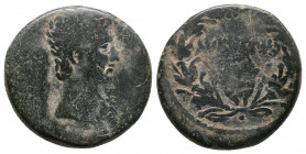 Roman Provincial. Uncertain mint in Asia Minor. Augustus 27 BC-14 AD Av.: Bare head of Augustus right Rv.: AVGVSTVS, within laurel wreath RIC I 486, R...
