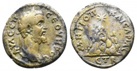 Roman Provincial. Cappadocia. Caesarea. Septimius Severus AD 193-211 AR Hemidrachm. Dated RY 2 = AD 193/ Av.: AY Λ CЄΠ CЄOYHPOC, laureate head of Sept...
