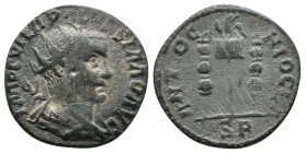 Roman Provincial. Pisidia. Antioch. Volusian. AD 251-253 Av.: IMP C VIMP GALVSSIANO AVG, radiate, draped and cuirassed bust of Volusian, righ Rv.: ANT...
