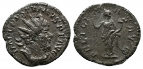 Postumus AD 260-268. AR Antoninianus. Cologne, IMP C POSTVMVS P F AVG, radiate, draped and cuirassed bust right / FELICITAS AVG, Felicitas standing le...