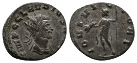 Claudius II Gothicus. Antoninianus Rome, AD 268-270. IMP C CLAVDIVS AVG, radiate and draped bust right / IOVI VICTORI, Jupiter standing left, holding ...