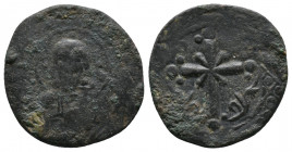 Atributted to Nicephorus III Botaniates 1078-1081, Constantinople mint, Æ Follis Class I

Obv.:Facing bust of Christ Pantokrator
Rv.: Latin cross w...