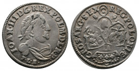 Poland 6 Groschen / Szostak 1683 TLB Jan III Sobieski (1674-1696); Mint: Bromberg. VF. toning
Weight: 3.25 g