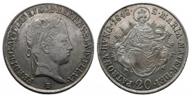 Ferdinand I. 1835-1848. 20 Kreuzer 1848 B Kremnitz. Extremly fine
Weight: 6.69 g