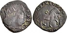 Brindisi 
Ferdinando I d’Aragona, 1458-1494. Cavallo, Æ 1,84 g. MEC 14, 1025 var. MIR 360. Vall-Llosera i Tarrés 212 (famiglia Colonna, zecca di Tagl...