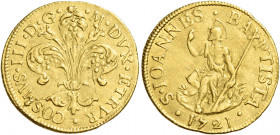 Firenze 
Cosimo III de’Medici, 1670-1723. Zecchino o Fiorino 1721, AV 3,39 g. Galeotti VI, 8/11. MIR 325/7. Friedberg 326.
Millesimo molto raro. BB...