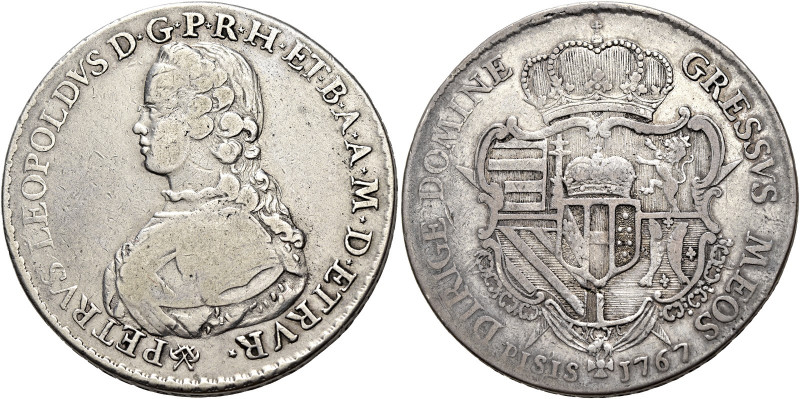 Firenze 
Pietro Leopoldo di Lorena, 1765-1790. Francescone 1767, AR 27,08 g. Ga...