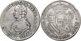 Firenze 
Pietro Leopoldo di Lorena, 1765-1790. Francescone 1767, AR 26,96 g. Galeotti XIV, 1/2. MIR 375/1.
Molto raro. q.BB