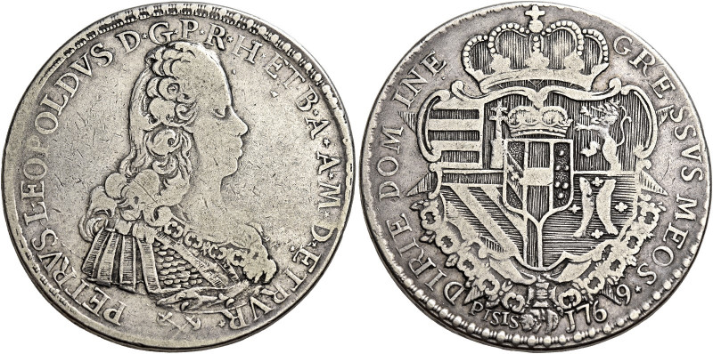 Firenze 
Pietro Leopoldo di Lorena, 1765-1790. Francescone 1769, AR 26,81 g. Ga...